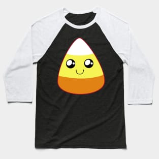 Cute Happy Candy Corn (Blue) Baseball T-Shirt